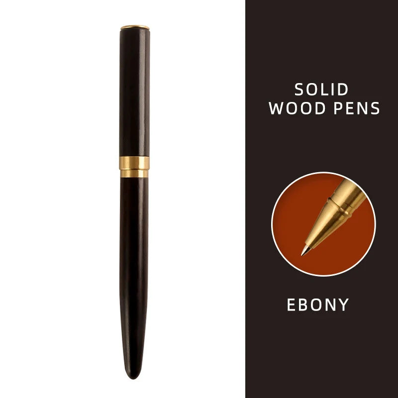 Fashion sandalwood wood gel pen high quality natural wooden signature pens minimalist design for writing school