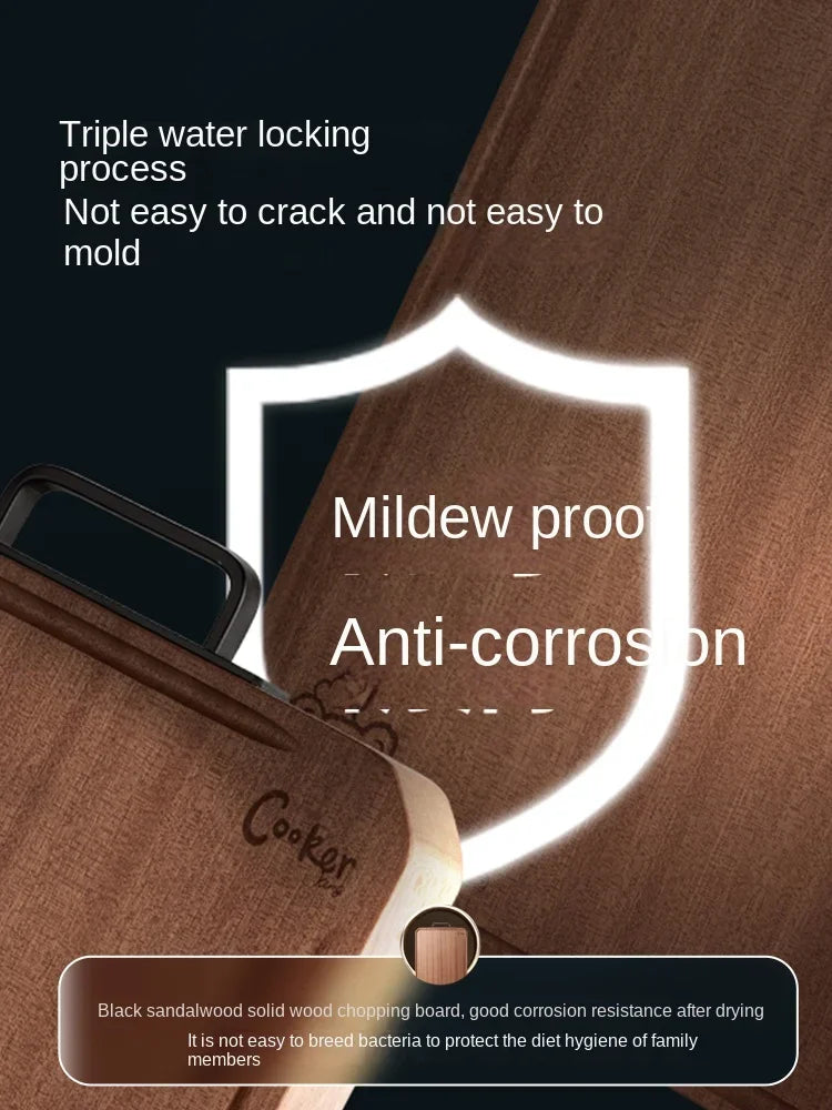 Cooker king cutting boards ebony wood solid kitchen household fruits whole