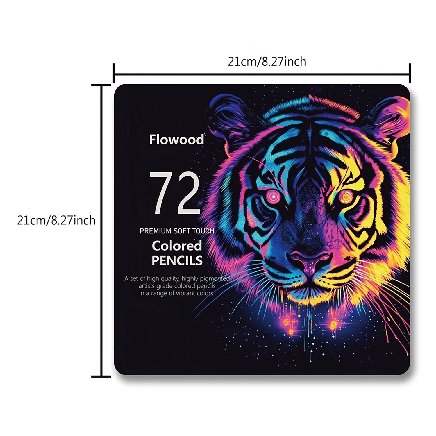 72 colored pencils artist set for adult coloring books soft core sketching shading blending crafting - color / united