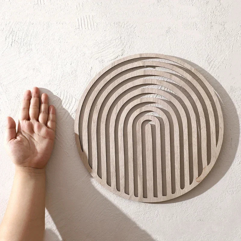 Carved wood hollow solid applique european style wooden background wall decoration home art pendant