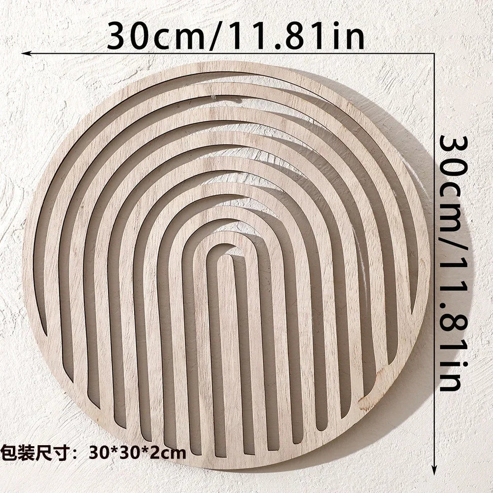 Carved wood hollow solid applique european style wooden background wall decoration home art pendant