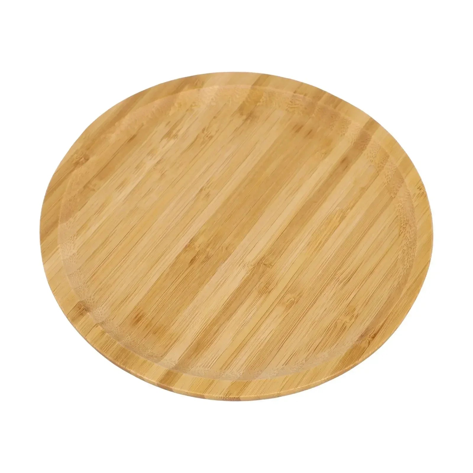 Trays serving tray 20*5*30cm easy to clean for fruit pizza multi-functional round wooden tableware stand food