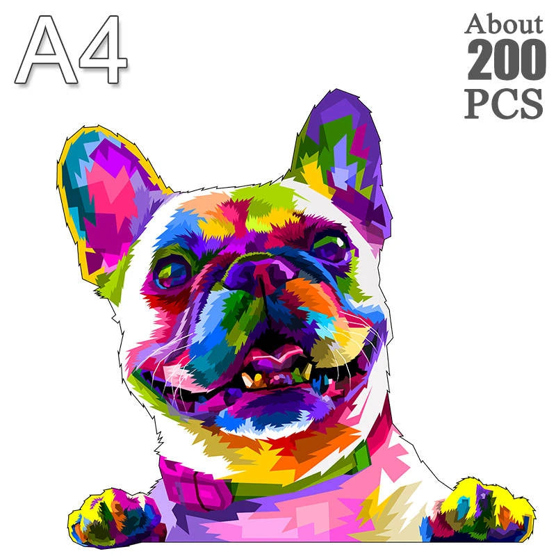 High quality hedgehog jigsaws diy wood jigsaw for kids adult dog wooden animal puzzle brain twister intelligent toys