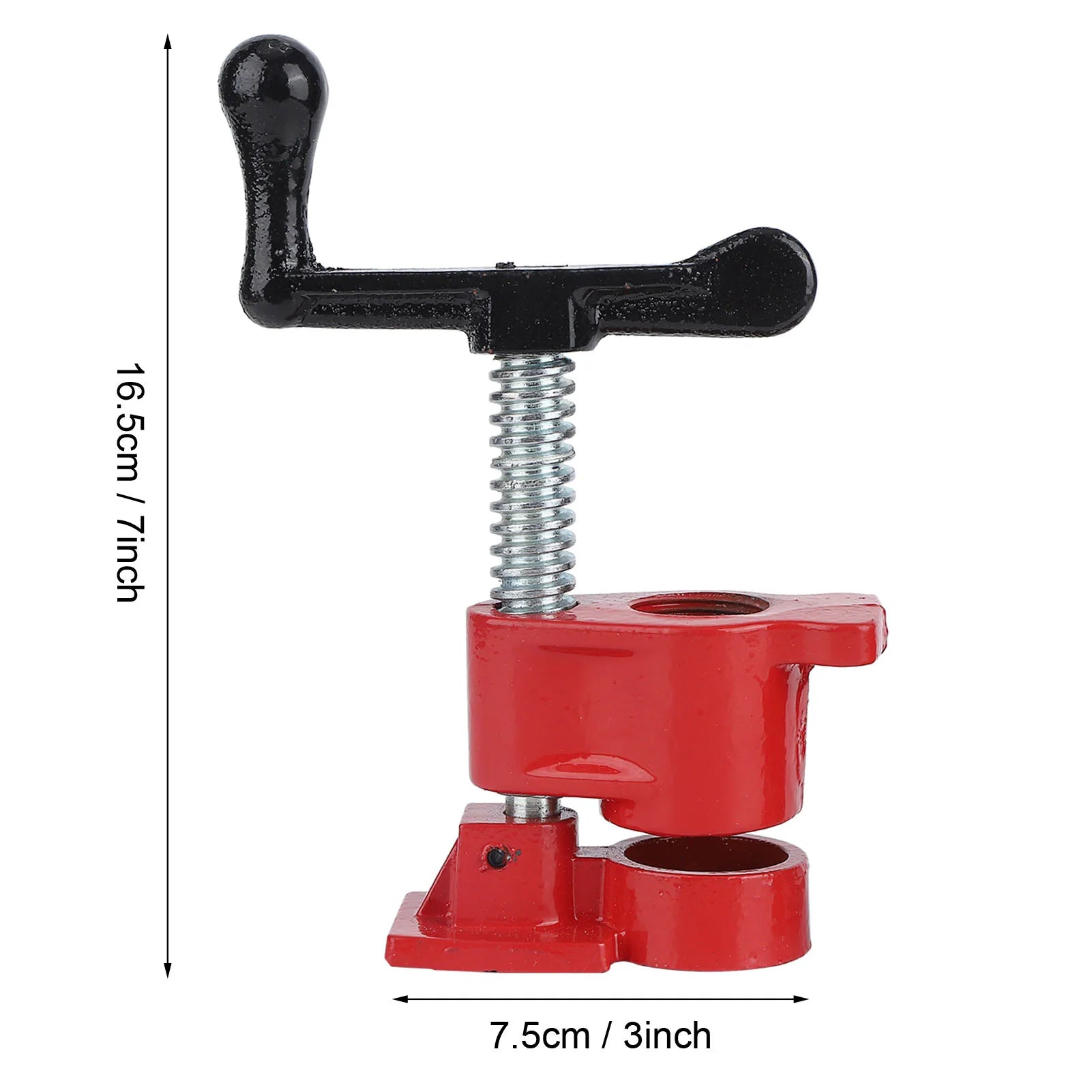 Woodworking bench 4sets 3/4’’ quick release heavy duty wide base iron wood metal clamp set workbench vise - red