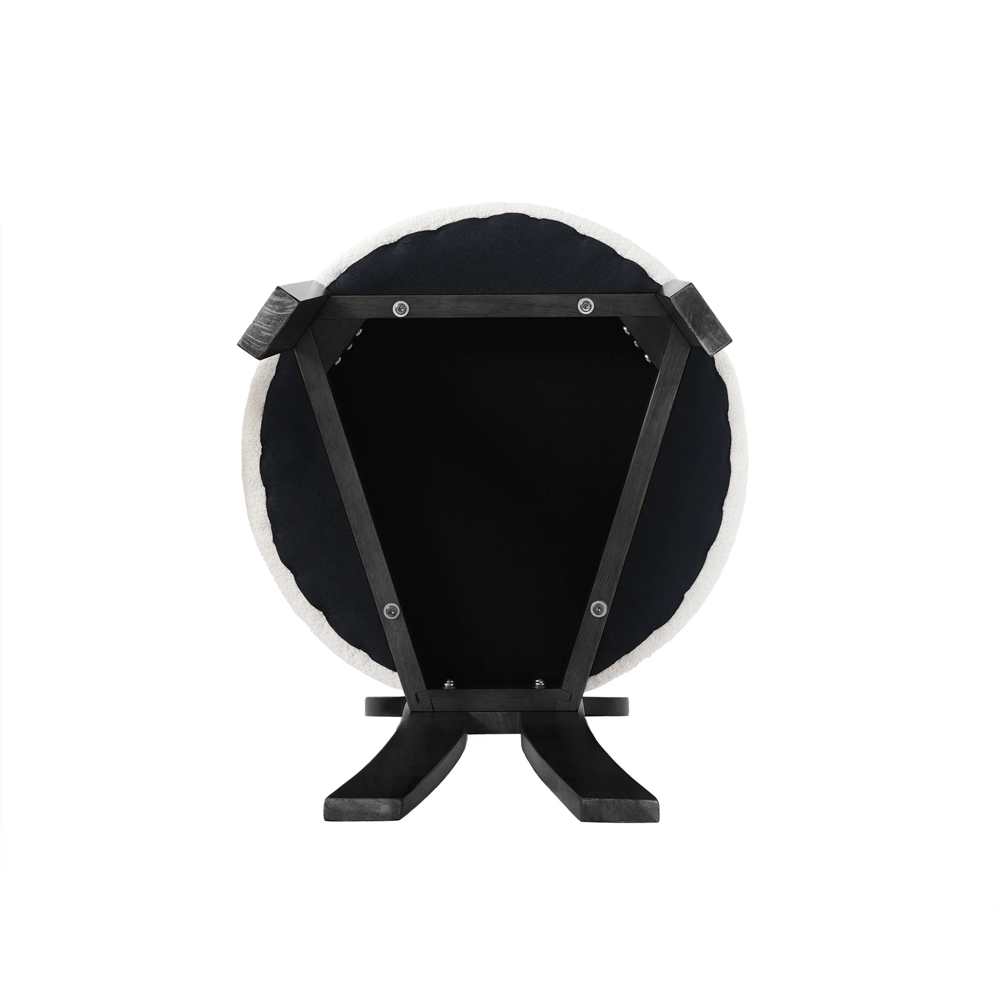 Sdorens wooden dining chairs set of 2 modern round room chair comfy fabric upholstered kitchen for vanity bar