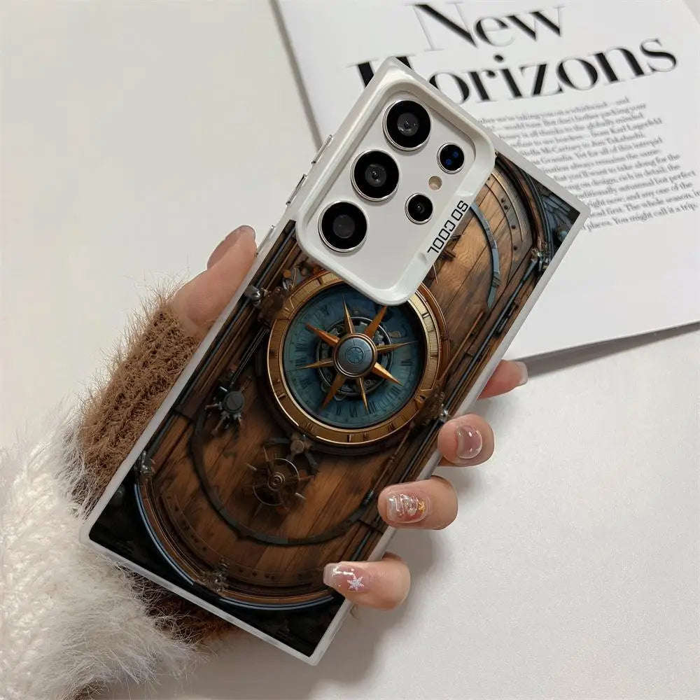 Wooden board case for galaxy s25 s24 s23 s22 s21 s20 ultra/ fe/plus shock-proof rear cover anti-fingerprint - z2