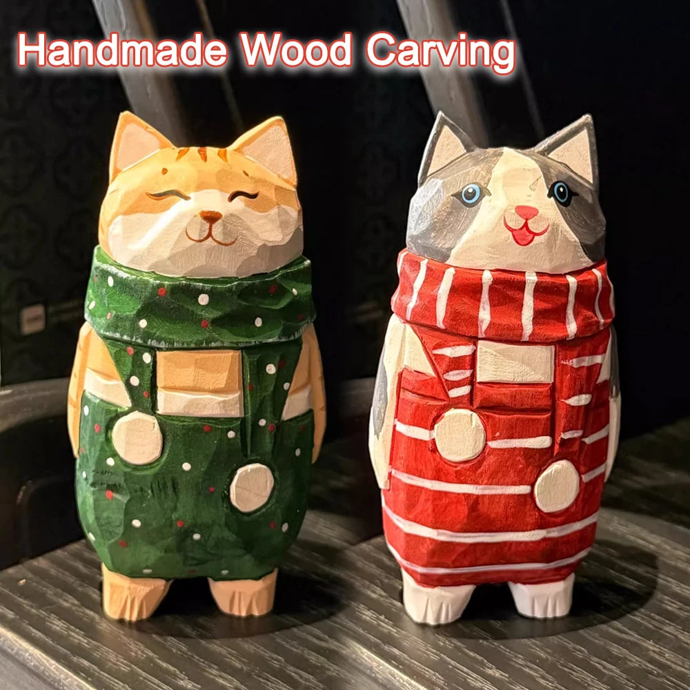 christmas-decorations-wooden-kitten-couple-sculpture-home-decoration-handmade-wood-carving-kitten-ornaments-small-animal