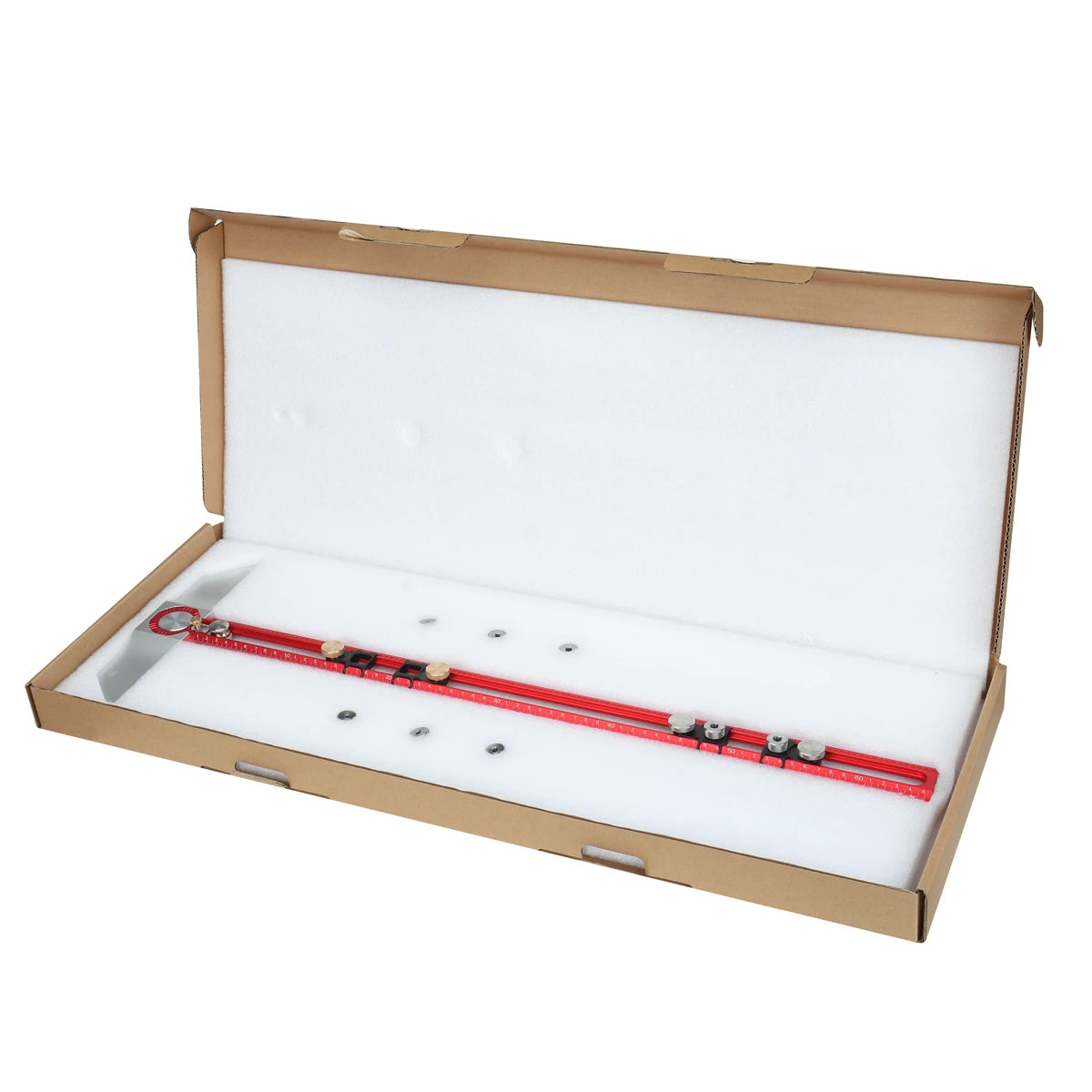 Mt-2465 pro woodworking scriber marking t square ruler hooked on wood aluminum alloy hole positioning gauge by hongdui