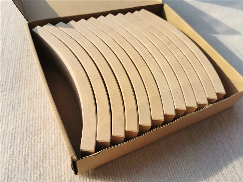 New beech wood arch stacking blocks rainbow bending wooden building timber toys set for kids creative play - big nature