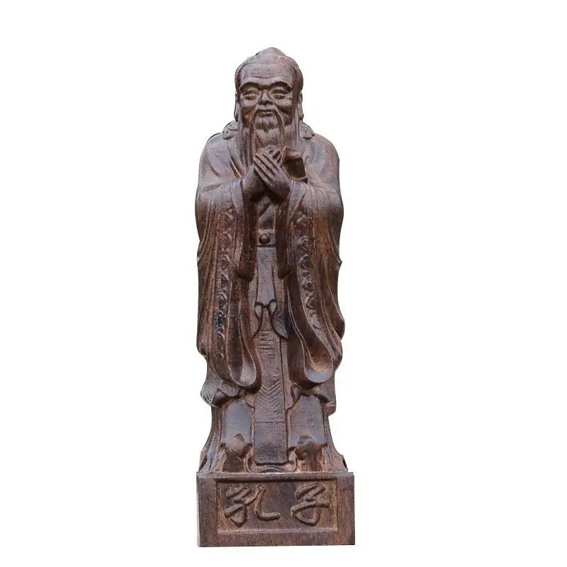 Agarwood carving confucius statue living room shop office desktop decoration gift for teacher’s day crafts feng shui