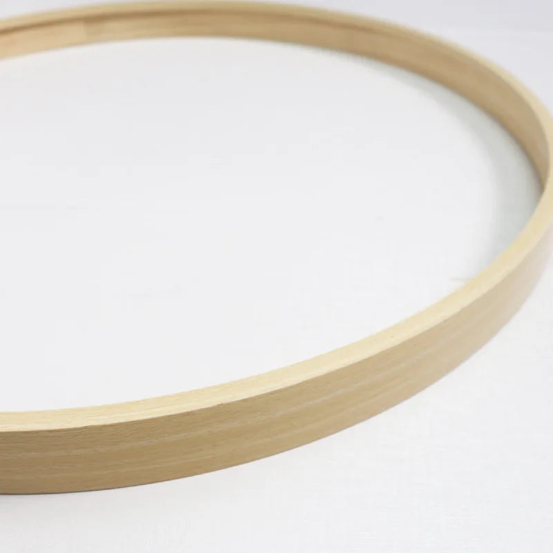 Creative round wooden photo frame diy wood wall hanging picture frames art paintings holder home living room decoration