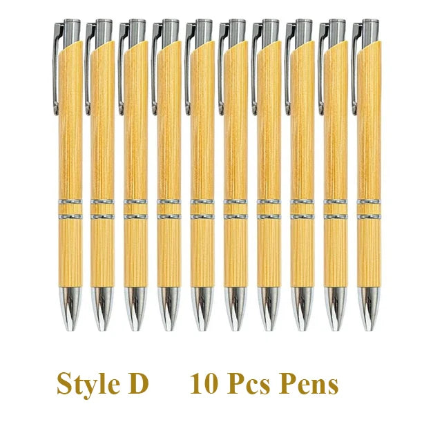 10pcs personalized bamboo pen engraved custom logo name pens wedding gift favors for guest baby shower decoration