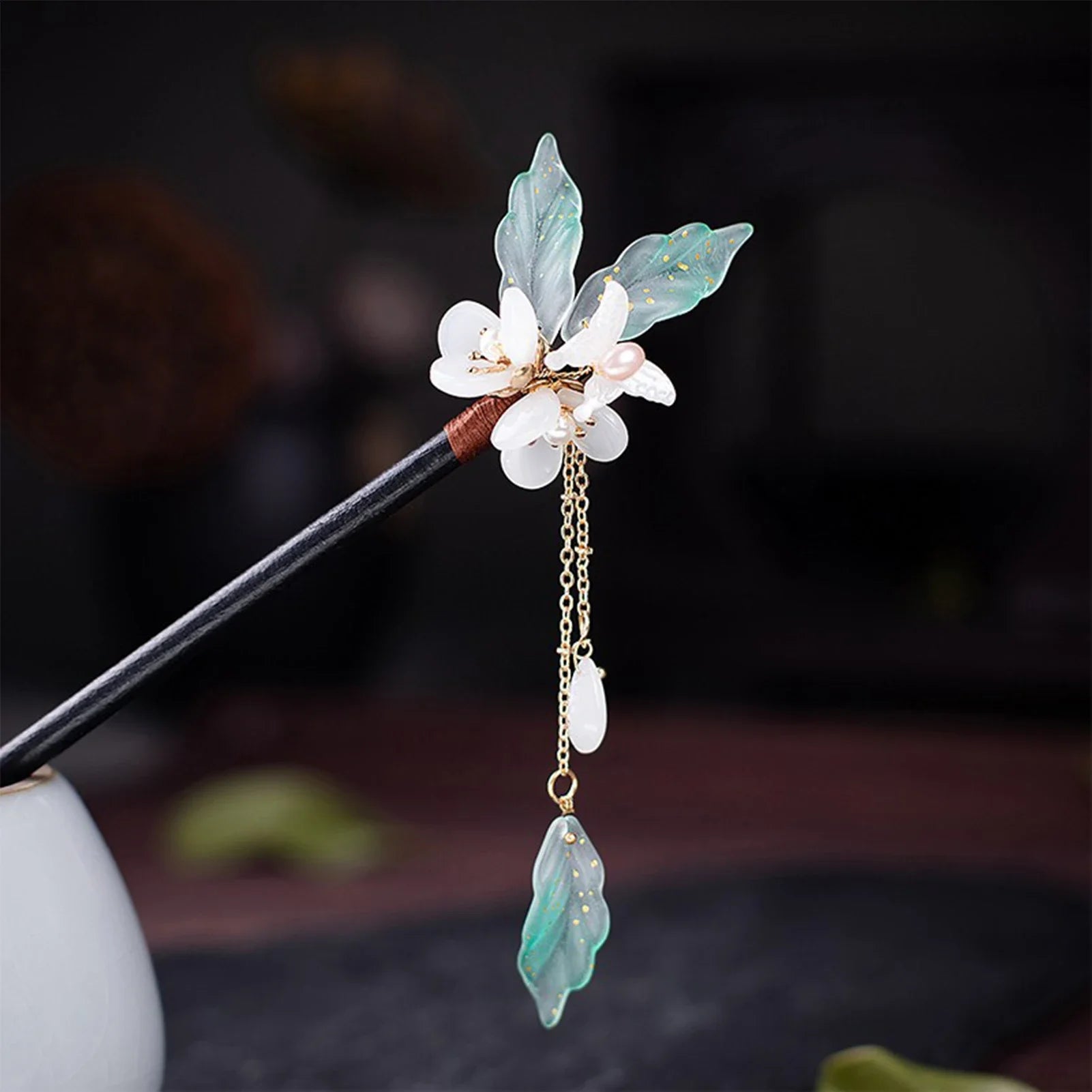 Chinese hair sticks wooden hairpins with tassel vintage clips traditional accessories women ornaments - united states