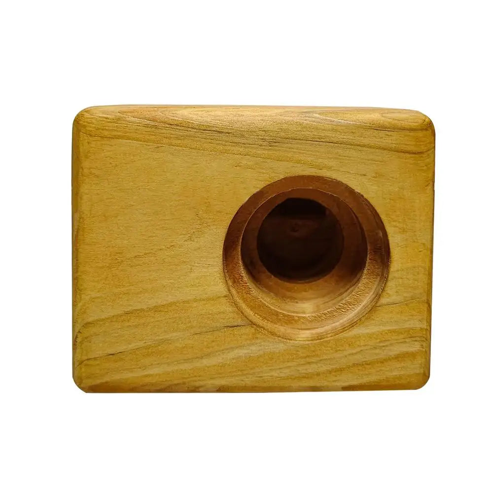 Cell phone sound amplifier holder stand desk decor wooden crafts - wood color / china