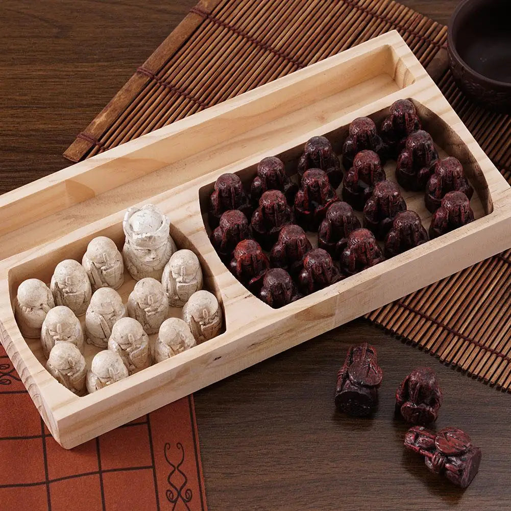 New traditional strategy portable board game crafted for adults kids classic two player tabletop travel vintage viking