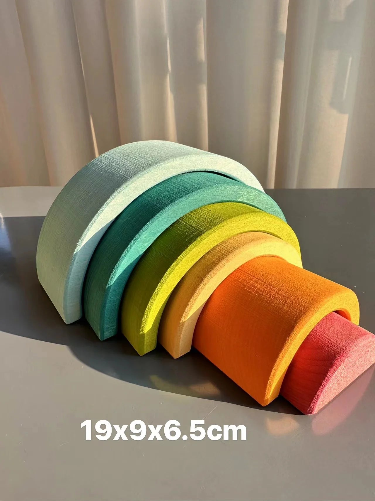 High quality wooden toys pastel basswood rainbow stacking blocks pine building semi sorting peg dolls balls for kids