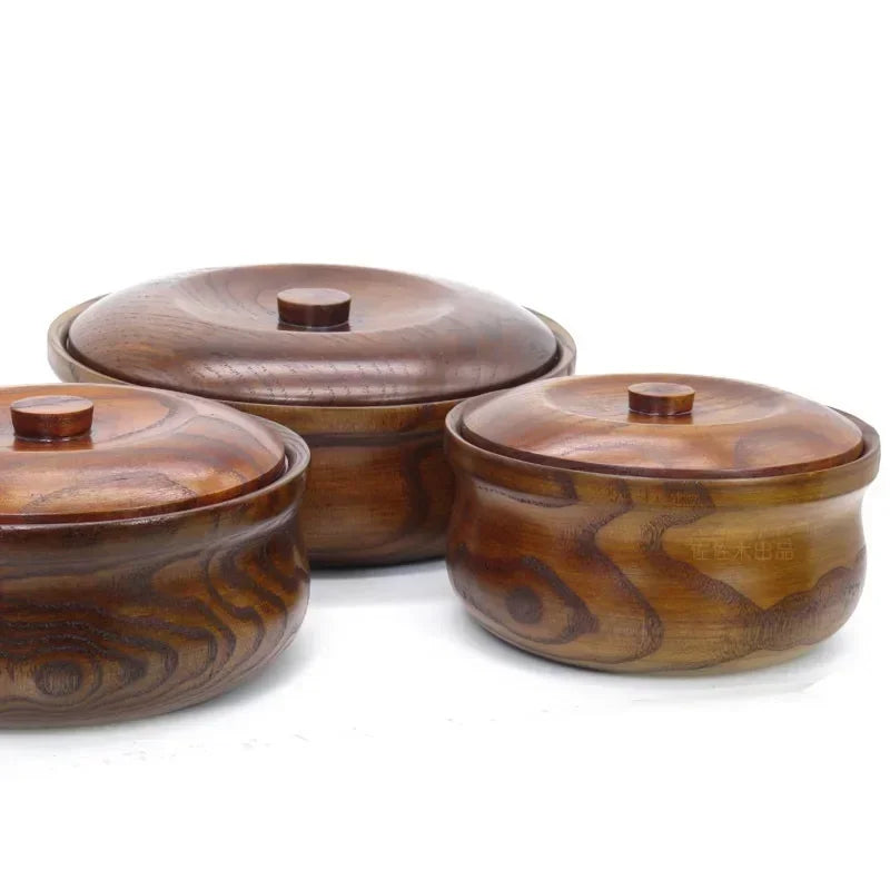 Wooden salad bowl 15-23x7.2-7.5cm wooden fruit friendly and perfect for vegetables single