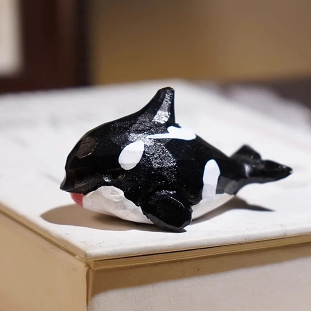 Handcrafted wood carving home decorations decoraciones para el hogar desk accessories room decor handmade shark statue