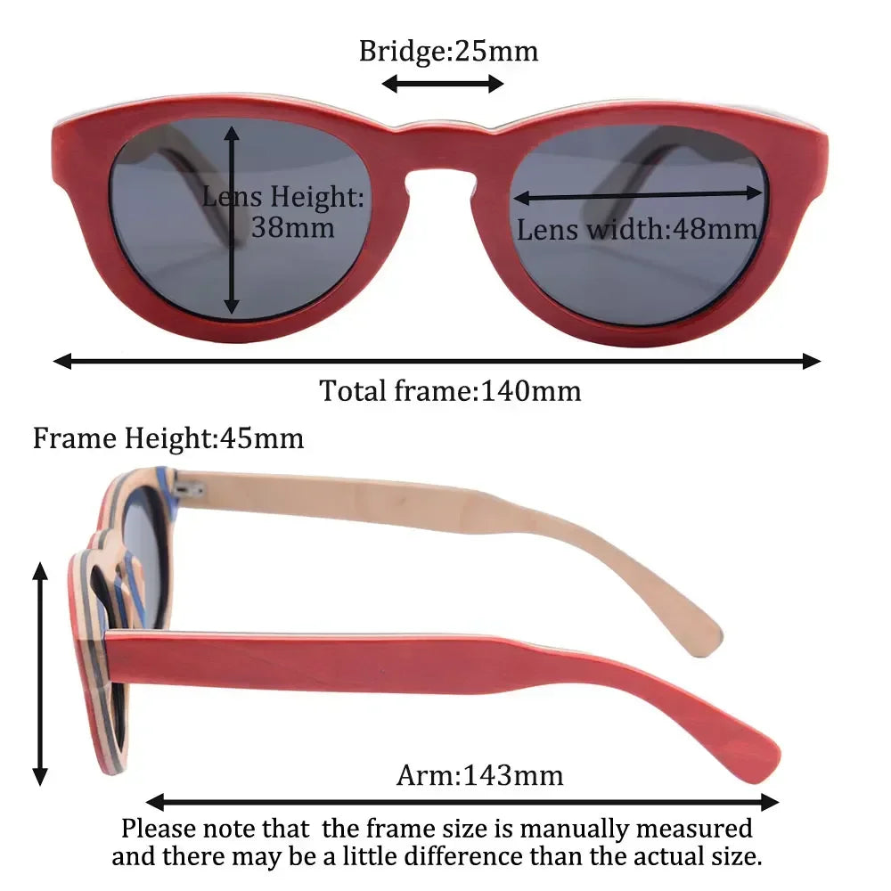 Polarized sunglasses wood fashion skateboard sunglassed for woman luxury 2025 - 68022 / multi
