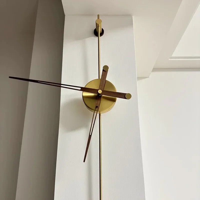 Modern large wall clock living room spain wood clocks art individual watches noiseless interior ornaments minimalist