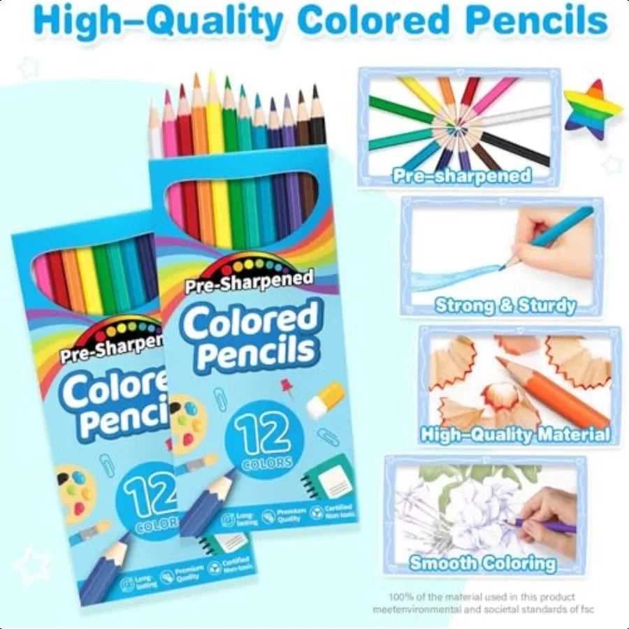 432 count colored pencils bulk for 36 packs presharpened coloring in 12 colors school plies teachers ideal bac - united