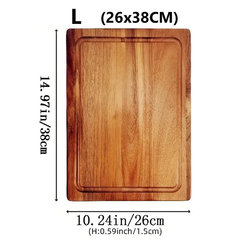 Wxcoo wooden cutting boards chopping blocks butcher block cheese fruit board meat for kitchen tools - l