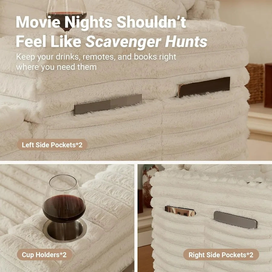 Chaise lounge chair indoor 64 oversized s with wood frame upholstered sofa bed for living room movie bedroom 4 - united