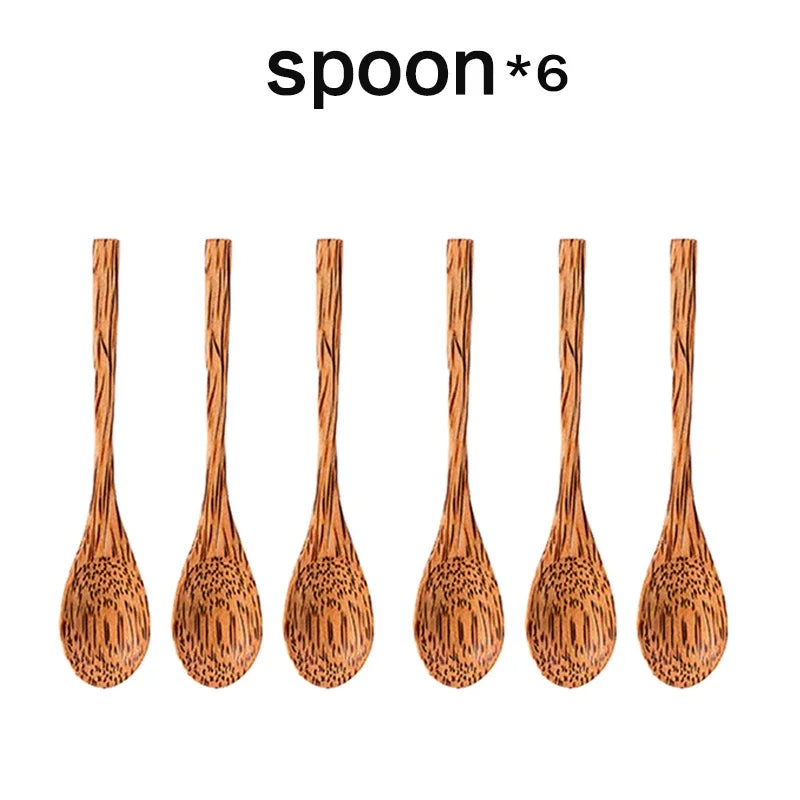 Natural coconut bowl 12-15cm handmade wooden tableware wood spoon dessert fruit salad mixing rice ramen kitchen