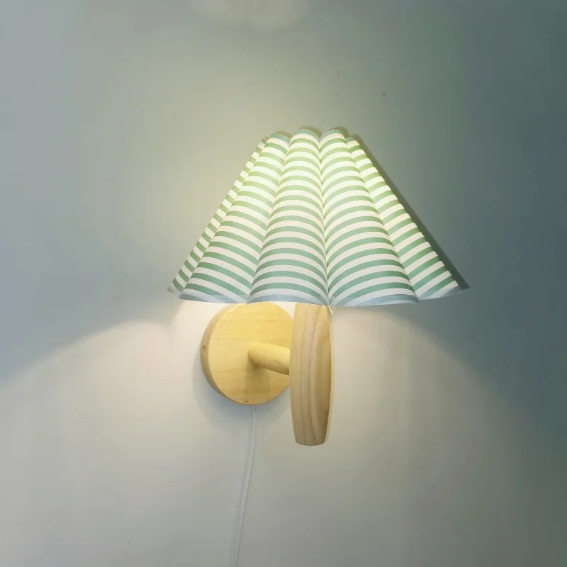 Log color wood wall lamp petal entrance corridor balcony aisle atmosphere night light bedroom bedside decorative