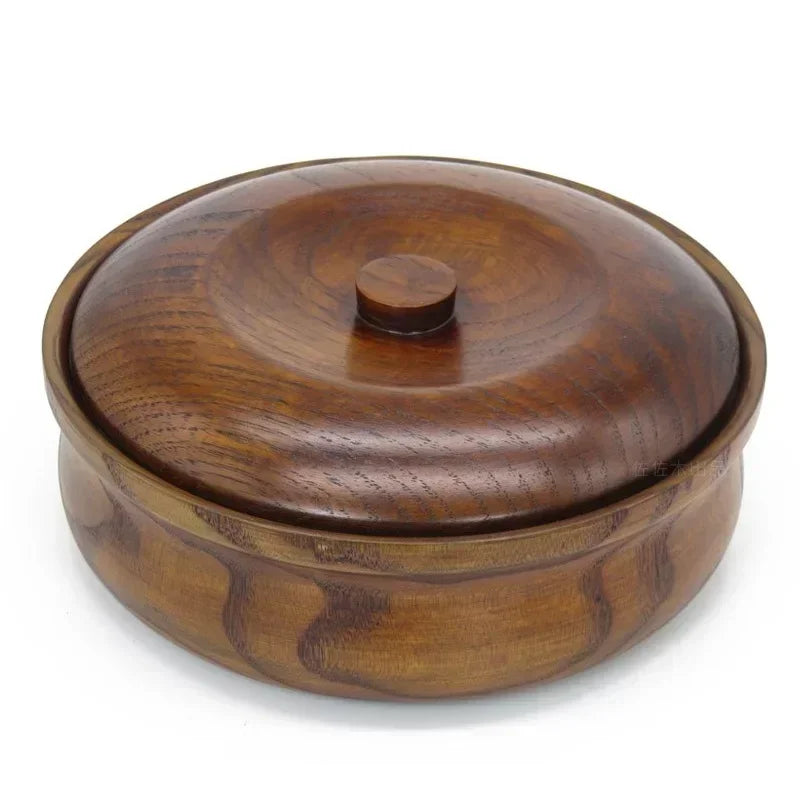 Wooden salad bowl 15-23x7.2-7.5cm wooden fruit friendly and perfect for vegetables single