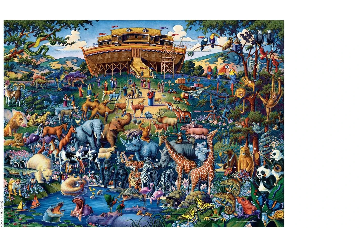 75*50 jigsaw puzzle animal world paper 300/500/1000 pieces perfect classroom home decor holiday birthday gift - 75x50cm