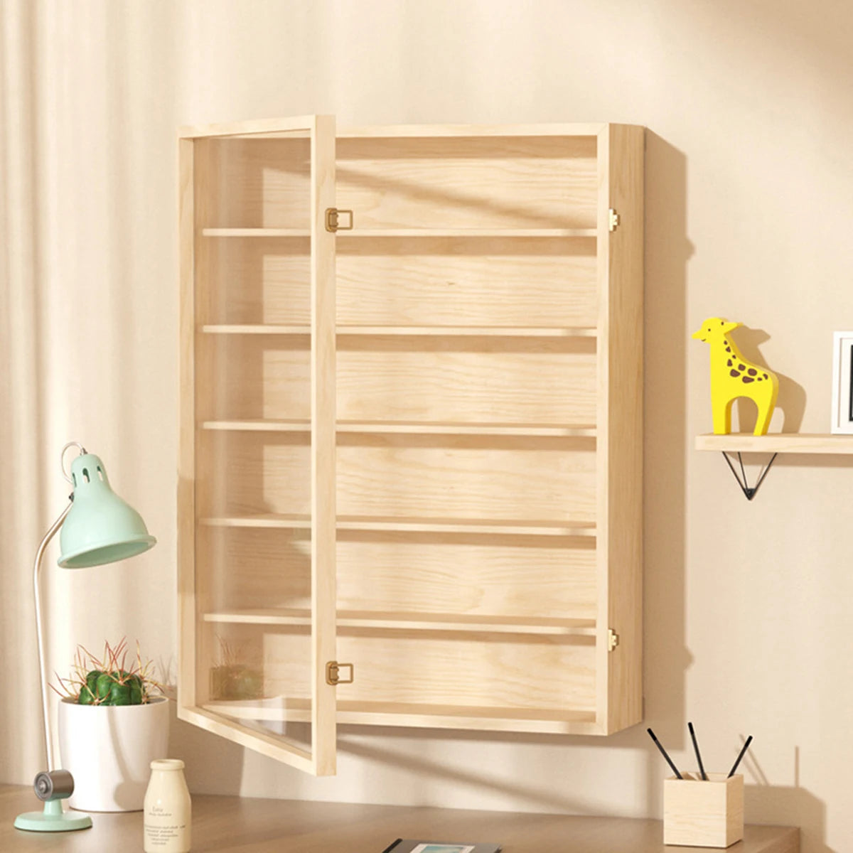 6-layers-solid-wood-wall-mounted-figurine-collection-box-display-cabinet-wood-display-shelf-toy-storage-for-living-room-bedroom