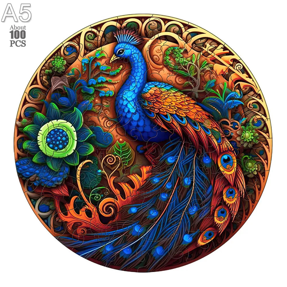 Wooden animal puzzle for kids adults exquisite educational decompression toys creative lovely dog wood jigsaws holiday