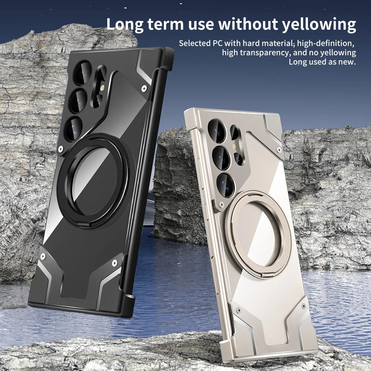 For samsung galaxy s24 25ultra funda s23 ultra phone case walnut wood luxurious metal magsafe wireless charging