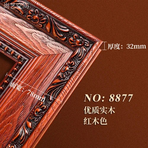 Personalized picture frame gift wall wooden family living room digital cuadros para fotos vintage home decor - mahogany