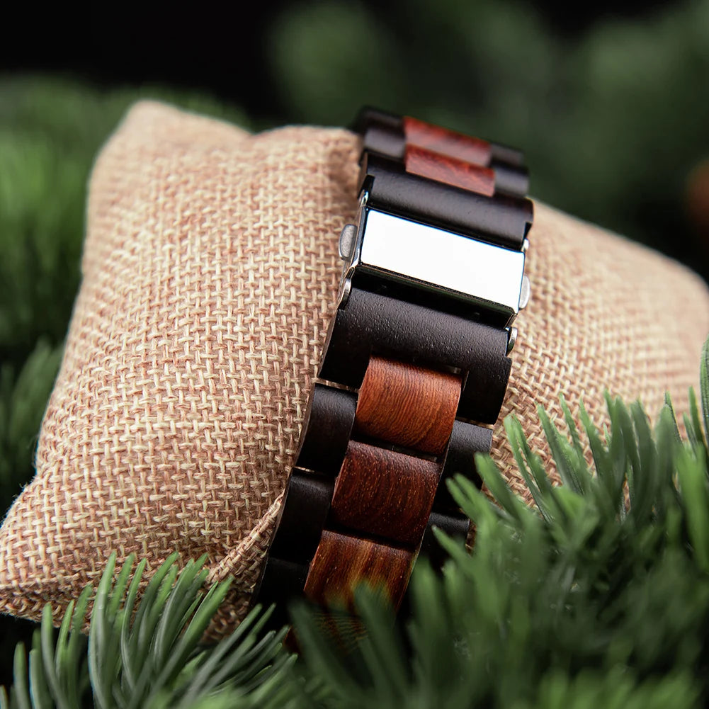Bobo bird original wooden men’s watches new design fashion quartz wristwatch top japanese movement cool box dropshipping
