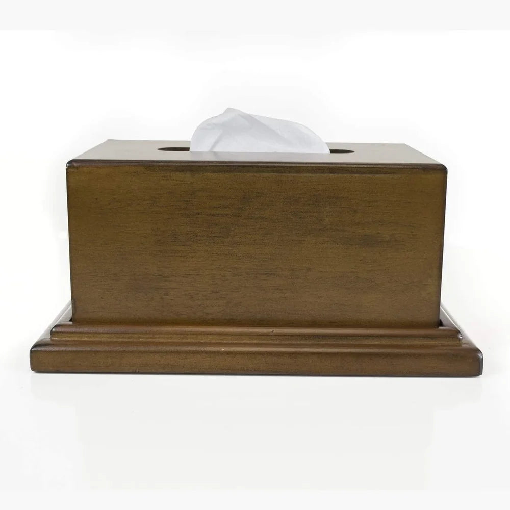 Hidden gun compartment wood tissue box valuables organizer nightstand storage felt-lined security accessory home decor