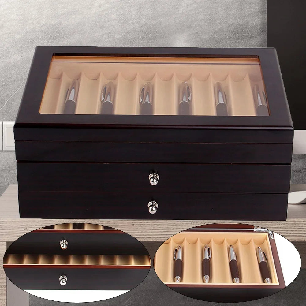 Pen display box collection storage for storing fountain pens ballpoint marker - multipurpose