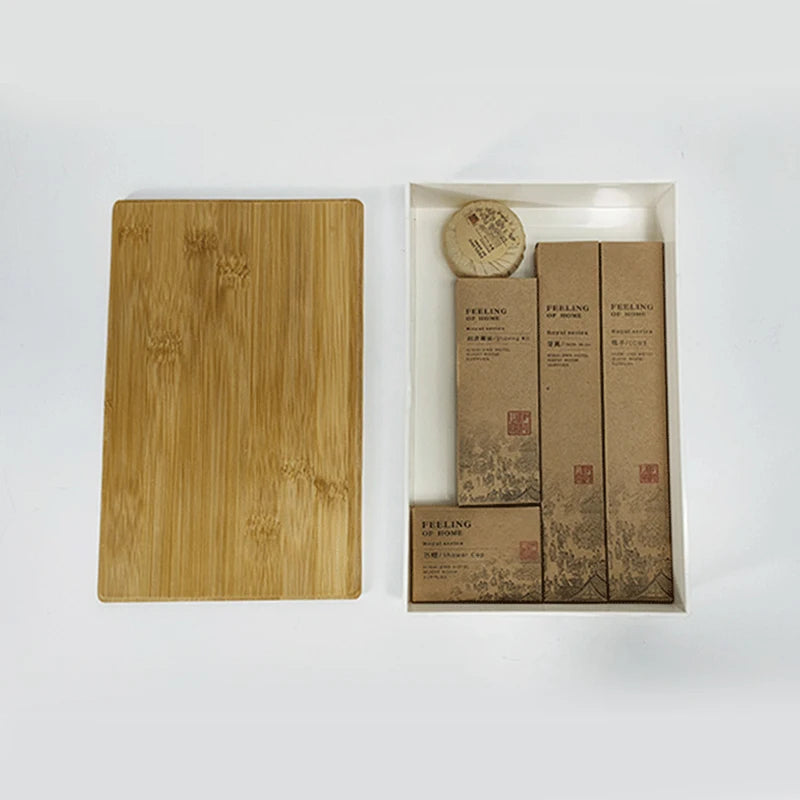 Japanese style wooden hotel toiletries drawer storage box guest room dental aromatherapy tray - multipurpose