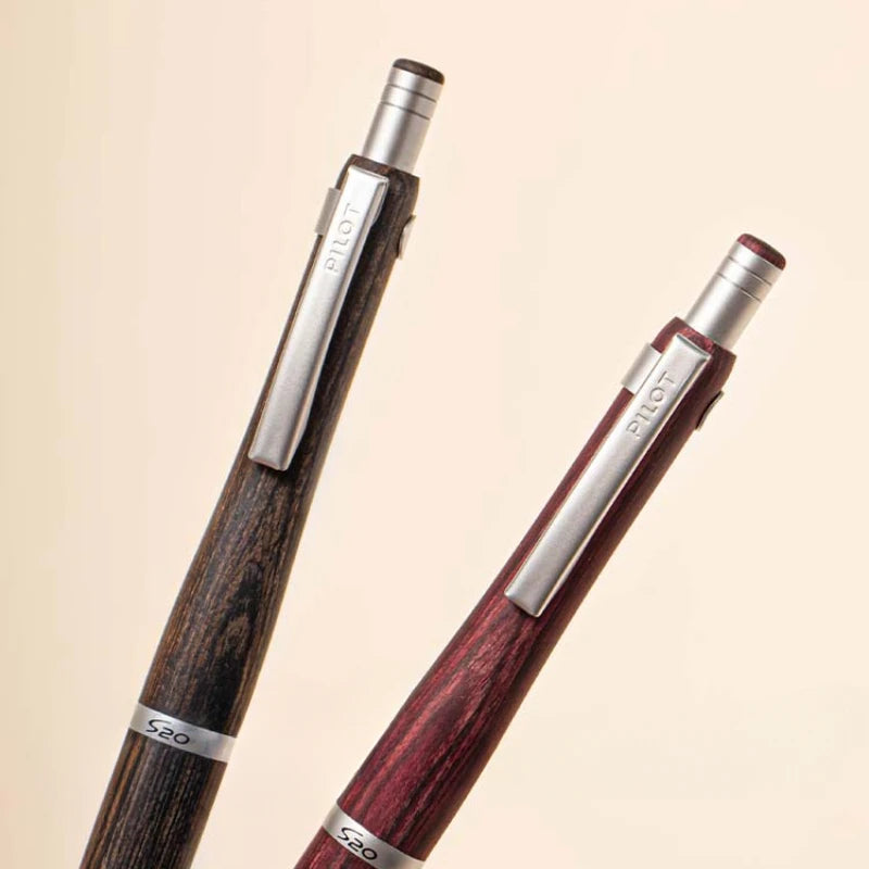 New pilot s20 hippo wooden barrel ballpoint pen high-end business use 0.7mm black medium oil refill japan stationery