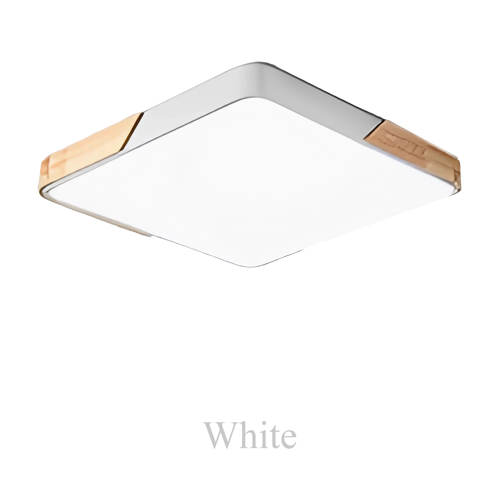 Square led ceiling light 18w modern ultra-thin wooden lamp indoor bedroom living room lighting fixture surface mount
