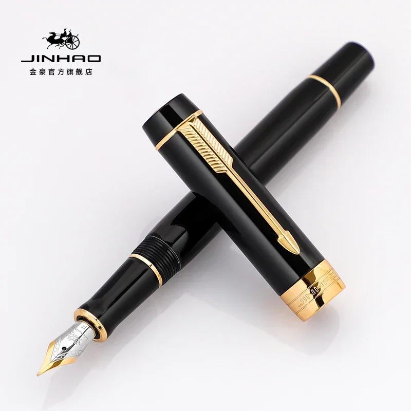 jinhao-100-mini-wooden-resin-fountain-pen-centennial-golden-clip-fine-nib-writing-ink-pen-school-office-supplies-stationery