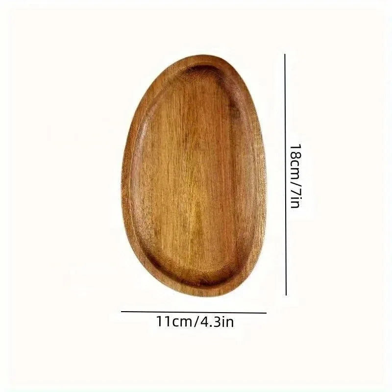 Japanese solid wood fruit plate factory wholesale wooden tray multi-size high-value snack - d / 6 inches