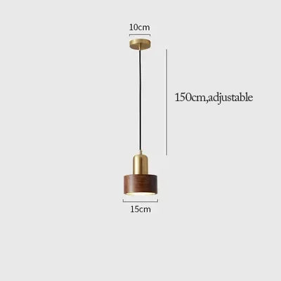 Modern retro walnut wood bedside lamps dining living room bedroom vintage pendant light wall lamp indoor decoration