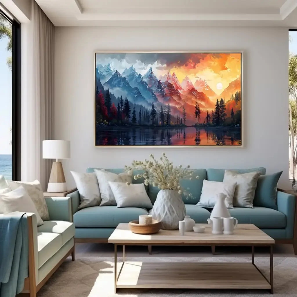 1000/500/300/120 piece wooden jigsaw puzzle of adult forest ice and fire landscape game family fun floor toy kid gift