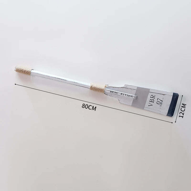 Mediterranean sle decorative boat paddle wall hanging bar vintage wood oar piece window display decor kitchen elf