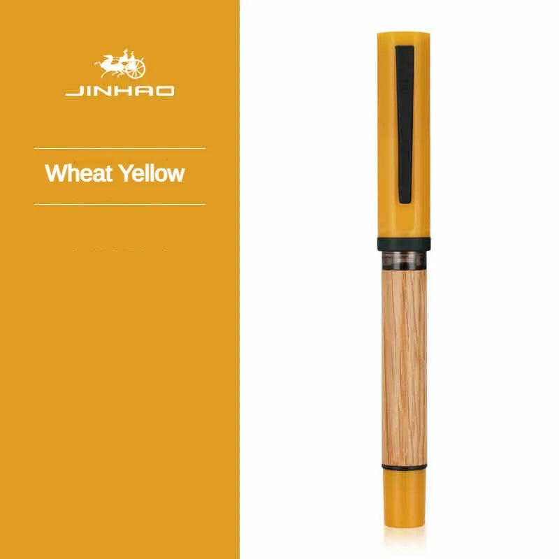 Jinhao 58 wood fountain pen high quality colors student f ef nib ink calligraphy stationery school office supplies