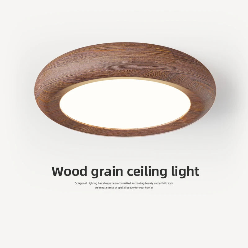 Wood grain retro led ceiling lamp balcony hallway lights nordic modern home decor aisle cloakroom bedroom pendant