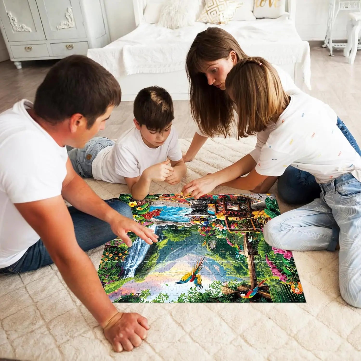 Mountain forest 300/500/1000 pieces creative jigsaw puzzle wooden anti stress floor toys for adult games birthday gift