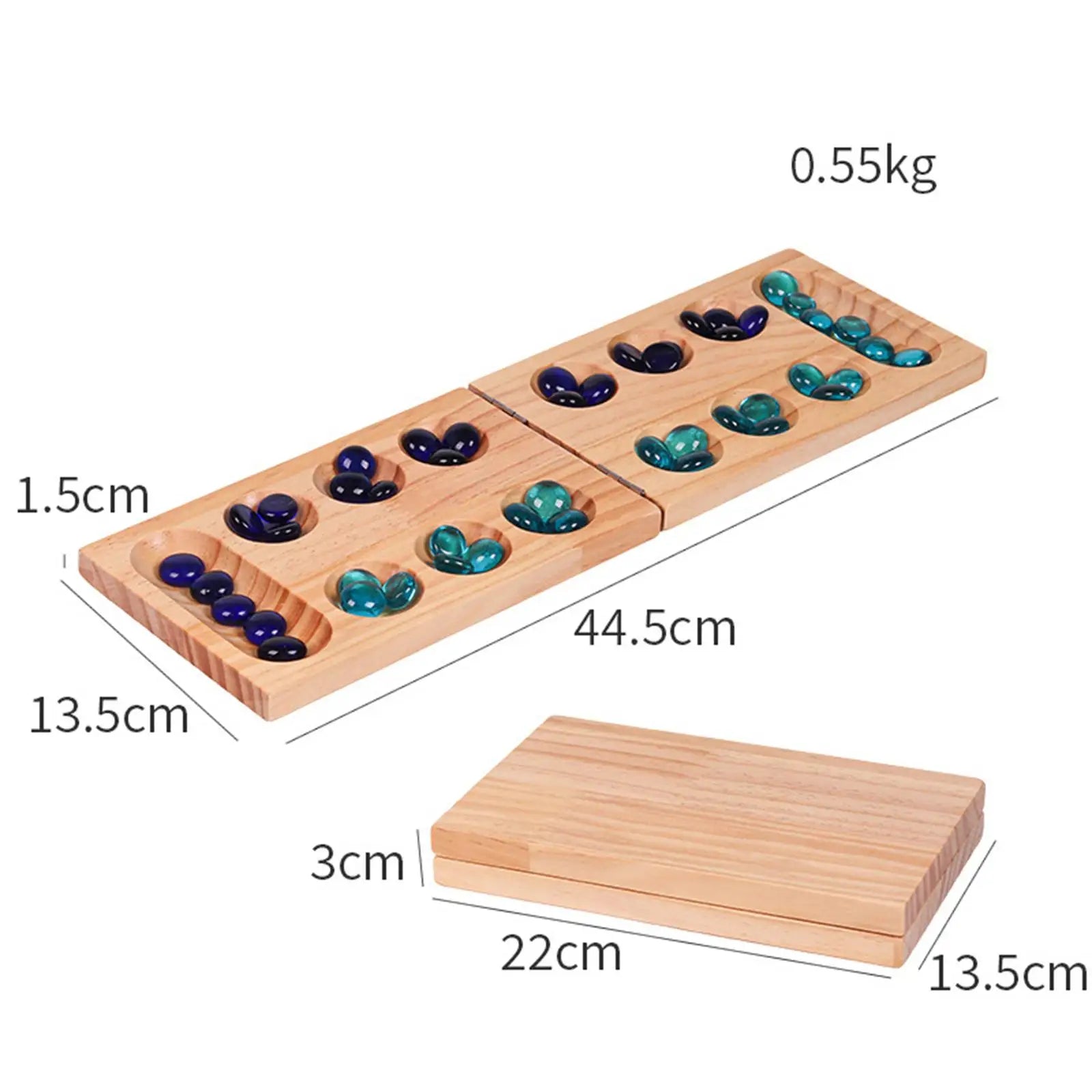 African mancala board game 2 player with 48 stones party strategy